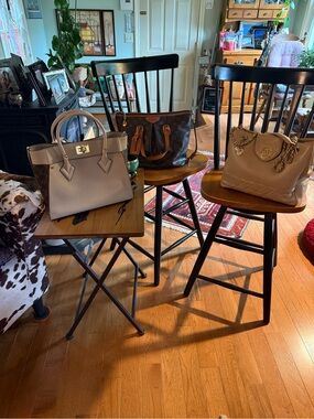 Three Neutral Handbags Trio - Taupe, Brown & Beige